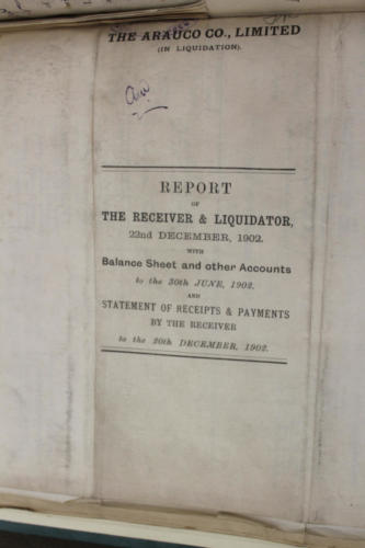 Arauco Company, annual report (1902)
